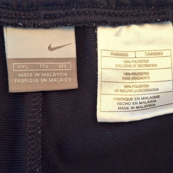 Nike Basketball Pants VTG Y2K Navy Blue White Stripes Zip Ankle XXL Men size 2XL - Picture 3 of 11